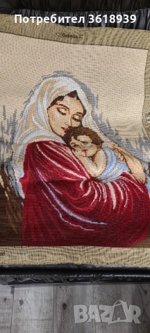гоблен мадона с младенеца 67/50, снимка 2 - Гоблени - 52107874