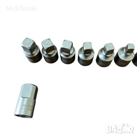Комплект ключове за пробки на картер 1/2″ 8 – 19 мм 8 части HAWEK, снимка 5 - Други инструменти - 51425499