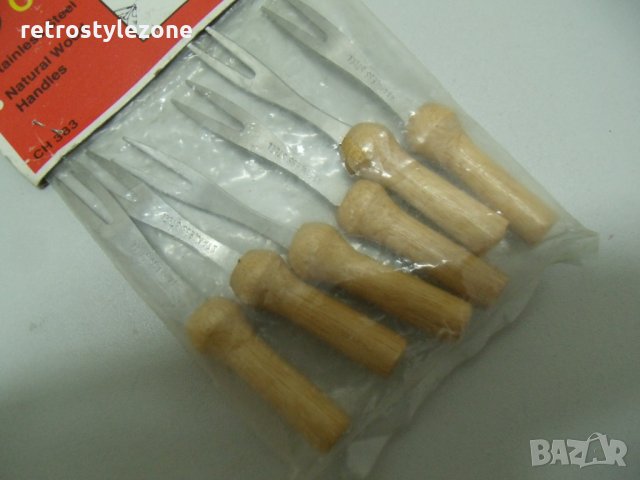 № 4071 компект 6 бр. малки вилички за царевица, снимка 2 - Други ценни предмети - 28330632