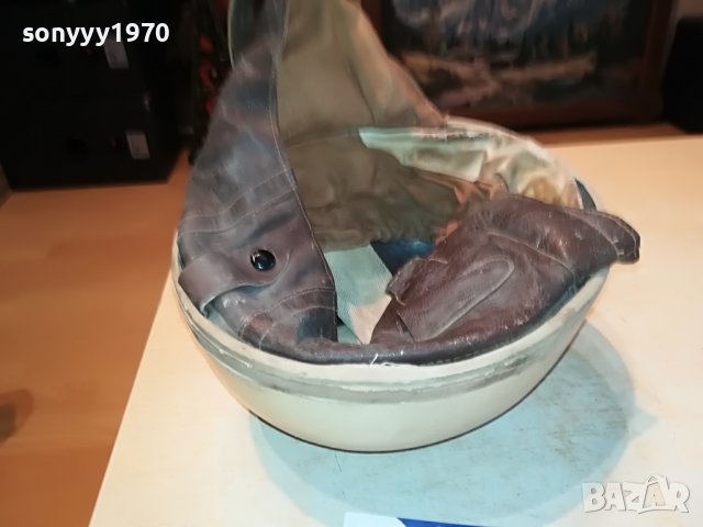 РЕТРО КАСКА С КОЖЕНИ СТРАНИЦИ-АНТИКА 2801231705, снимка 7 - Антикварни и старинни предмети - 39466988