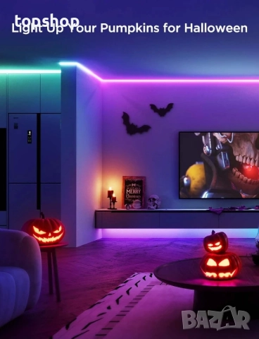 Govee 65,6 фута / 20 метра RGBIC LED ленти за спалня, интелигентни ленти, съвместими с Alexa, LED..., снимка 8 - Лед осветление - 51598048