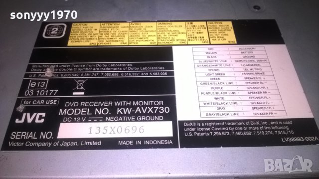jvc kw-avx730 dvd receiver with big monitor-внос швеицария, снимка 11 - Аксесоари и консумативи - 28107888