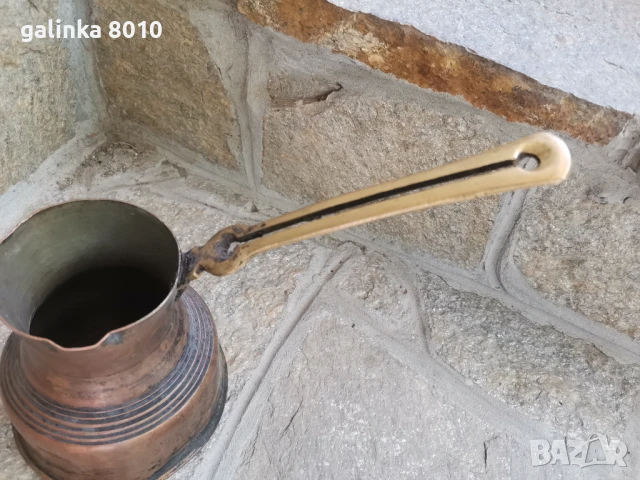 Старо медно джезве, снимка 4 - Антикварни и старинни предмети - 50847022