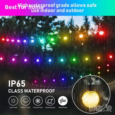 RGB смарт светлинна верига с 25 крушки, снимка 3 - Външни лампи - 38448234