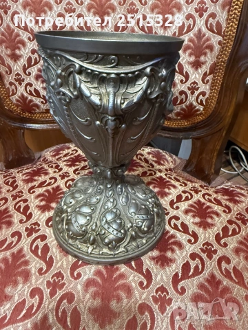 стара голяма чаша бокал с интересни мотиви, снимка 2 - Други ценни предмети - 53233752