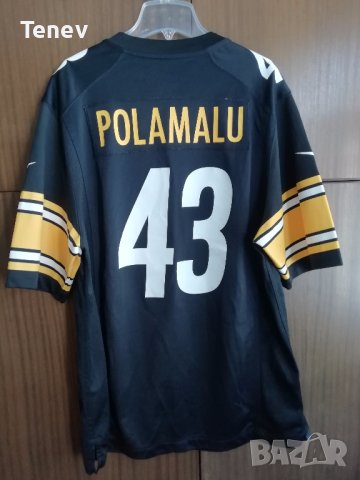 Pittsburgh Steelers #43 Troy Polamalu Nike оригинална тениска фланелка jersey NFL on field 