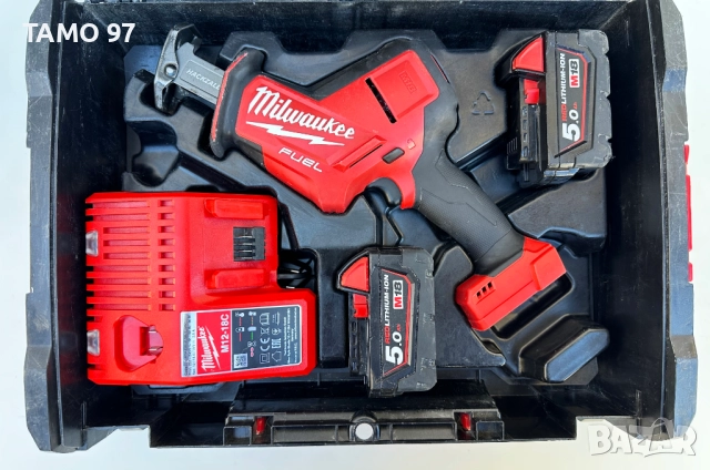 Milwaukee M18 FHZ - Акумулаторен саблен трион 2x18V 5.0Ah като нов!, снимка 2 - Триони и циркуляри - 52971706