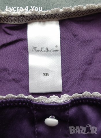 MarCollection M размер лилави сатенени бикини с ликра, снимка 4 - Бельо - 38388293
