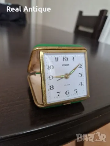 Рядък антикварен колекционерски японски туристически будилник CITIZEN , снимка 3 - Антикварни и старинни предмети - 50007809