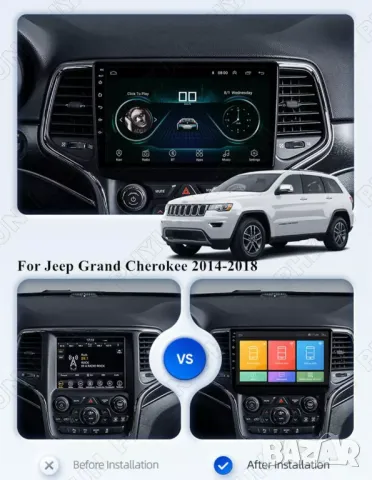 Мултимедия, Двоен дин, за Jeep Grand Cherokee, Андроид, навигация, 2 Дин, плеър, с Android, JEEP, снимка 5 - Аксесоари и консумативи - 47382726