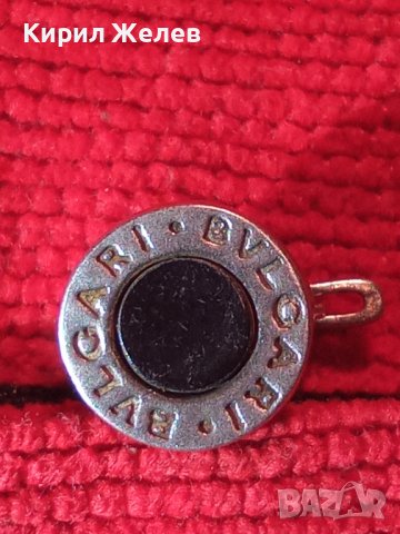 BVLGARI Маркова БУТИКОВА ЕМАЙЛИРАНА СРЕБЪРНА ОБЕЦА СРЕБРО 925 с БЯЛА ПОЗЛАТА - БУЛГАРИ 40029, снимка 3 - Обеци - 42787707