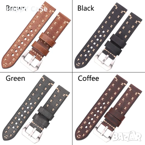 HAND MADE Кожена каишка за Huawei Watch/Samsung/Xiaomi/Garmin/Apple/Amazfit, снимка 12 - Каишки за часовници - 50047083