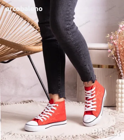 Дамски високи кецове с дантела на Bonifakima, 2цвята , снимка 2 - Кецове - 48563557