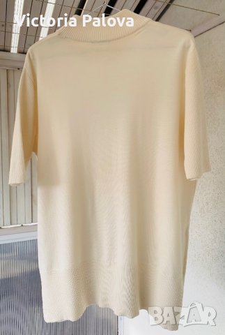 Блуза екрю полуполо 100% гладък меринос, снимка 10 - Блузи с дълъг ръкав и пуловери - 43829457
