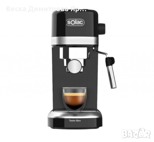 Машина за еспресо Solac Taste Slim Black CE4510 (С дефект отзад на резервоара за водата и по кашона), снимка 8 - Кафемашини - 52055787