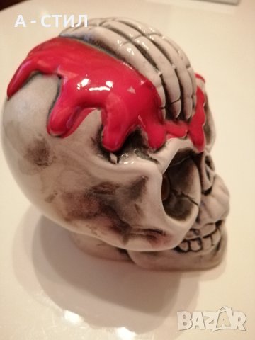 Керамична касичка череп, снимка 3 - Други - 40694095