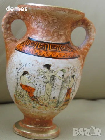 Класическа керамична гръцка ваза, снимка 2 - Вази - 48420438
