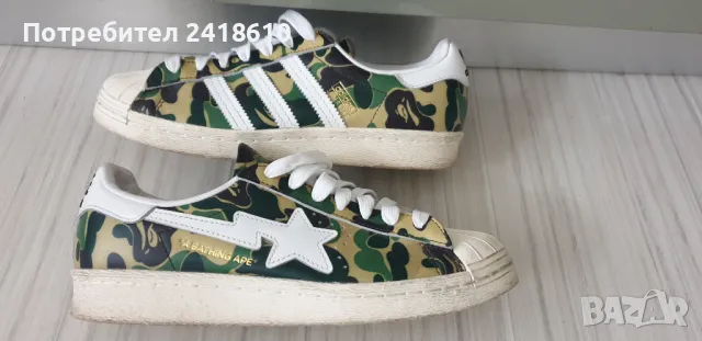 Adidas SuperStar x BAPE Size 36/22см UK 3.5 US 4 ОРИГИНАЛ! Унисекс Кецове., снимка 8 - Кецове - 48072090
