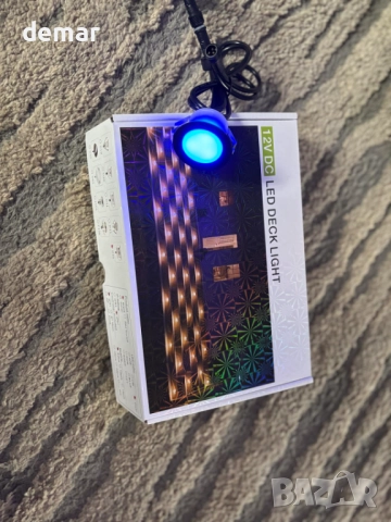 GEYUEA Home 6 броя смарт LED палубни лампи, RGBW+IC, IP67 Ø45MM 12V, дистанционно, снимка 8 - Лед осветление - 52105030