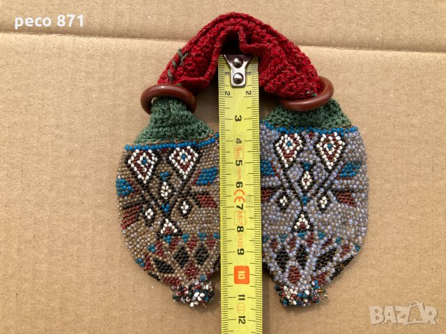 Стара кесия с мъниста пунгия, снимка 8 - Други ценни предмети - 32374778