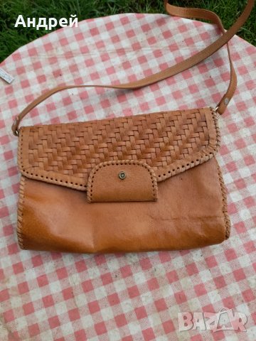 Стара дамска кожена чанта #4, снимка 4 - Антикварни и старинни предмети - 32772776