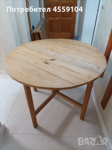 Чамова Кръгла Разтегателна Маса, снимка 5 - Маси - 52976699