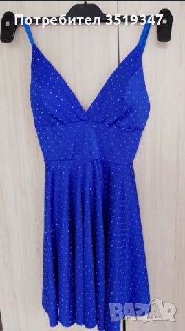 Рокля  синьо бижу, снимка 2 - Рокли - 52841930