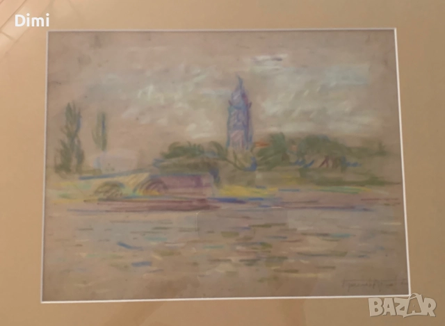 ПРЕСЛАВ КЪРШОВСКИ пастел, пейзаж, снимка 2 - Картини - 52802133