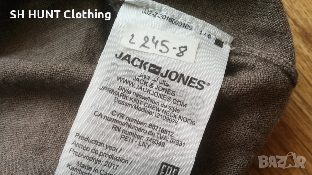 Jack & Jones 100% Super Fine Merino Wool размер L блуза 100% супер фина мерино вълна - 1597, снимка 9 - Блузи - 52656331