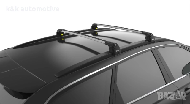 Напречни греди за багажник за коли с вградени покривни релси, снимка 5 - Части - 51658898