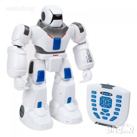 Детски робот, С дистанционно, Разказва приказки на английски, Пее и танцува, Бял