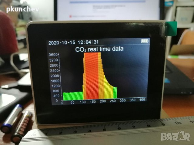Детектор за въздух 3-в-1 CO2,температура и влажност, снимка 17 - Друга електроника - 40705153