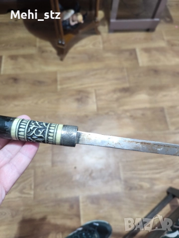 Стар антикварен бастун с острие., снимка 5 - Антикварни и старинни предмети - 52987946