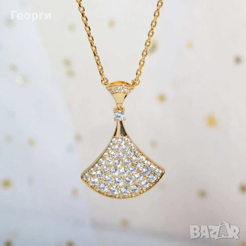 Bvlgari Divas колие с мойсанити , снимка 3 - Колиета, медальони, синджири - 51398432