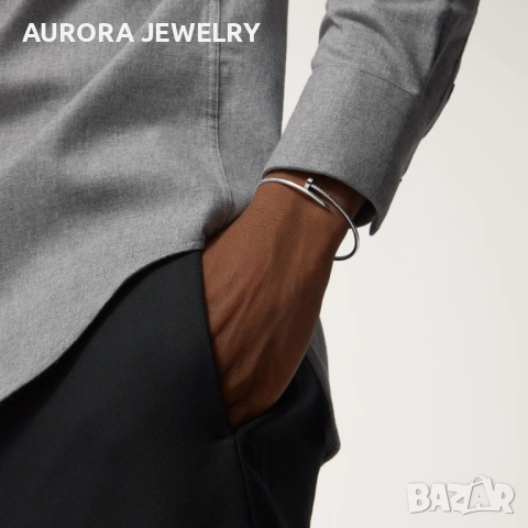 CARTIER Nail Juste un Clou Small Model Thin Silver Гривна Пирон, снимка 8 - Гривни - 52916811