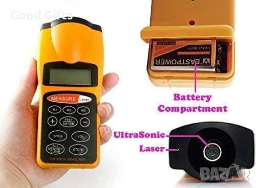 Лазерна ролетка Ultrasonic CP-3007, снимка 5 - Измервателни инструменти - 50209039