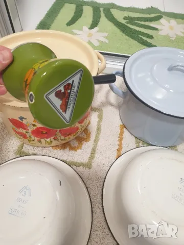 Стара емайлирана посуда/емайлирани съдове, снимка 8 - Съдове за готвене - 49441354