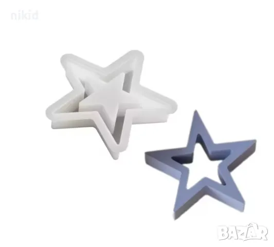 3d 13 см голяма звезда с дупка силиконов молд форма фондан шоколад гипс смола декор, снимка 2 - Форми - 49703183