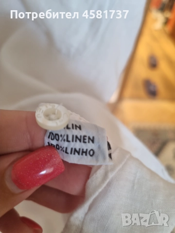 Бяла ленена мъжка риза Col Bleu, размер XL, снимка 8 - Ризи - 51758223
