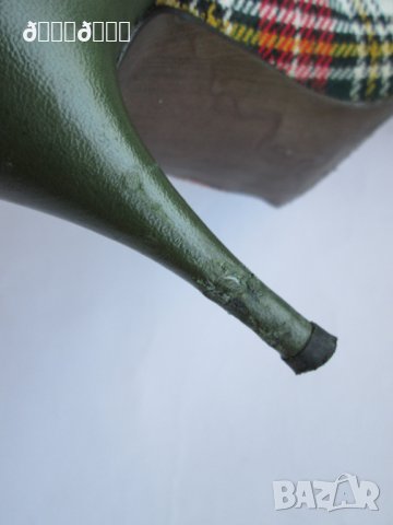 Обувки на висок ток шотландско каре н.40, снимка 5 - Дамски обувки на ток - 27015341