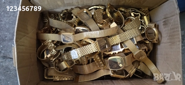 Часовници двойно позлатени ( 1 килограм) изчистени , за части, за рафинирване, снимка 2 - Мъжки - 53339460