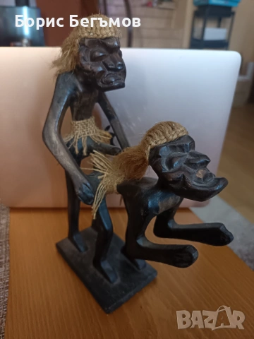 Африканска Дървена Фигура - Ръчна Изработка, снимка 3 - Статуетки - 53271978