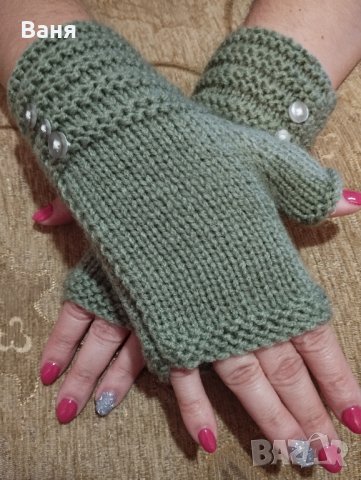 плетени дамски ръкавици , снимка 4 - Ръкавици - 42666489