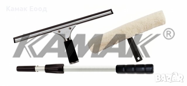 КОМПЛЕКТ ПРОФЕСИОНАЛНИ ИНСТРУМЕНТИ ЗА ИЗМИВАНЕ НА СТЪКЛА С ТЕЛЕСКОПИЧНА ДРЪЖКА