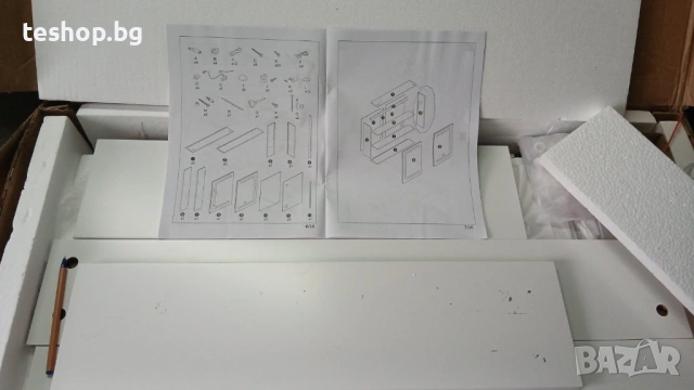 Шкаф за баня с огледало и осветление, 80 x 16 x 60 см, с LED и контакт DICTAC бял, снимка 11 - Шкафове - 53044359