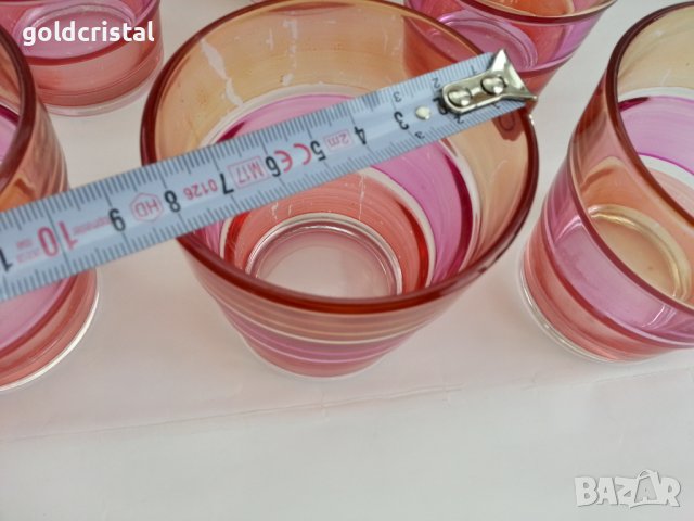 Ретро стъклени чаши , снимка 3 - Антикварни и старинни предмети - 43582302