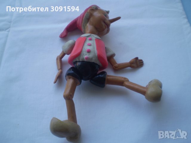 Колекционерска Стара бакелитена детска играчка Пинокио      Буратинодоста запазена за годините си, снимка 5 - Колекции - 37516733