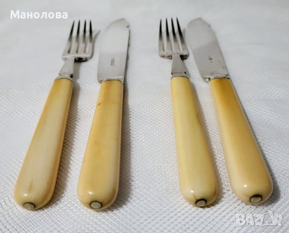 Комплект прибори за хранене за двама., снимка 2 - Антикварни и старинни предмети - 43875941