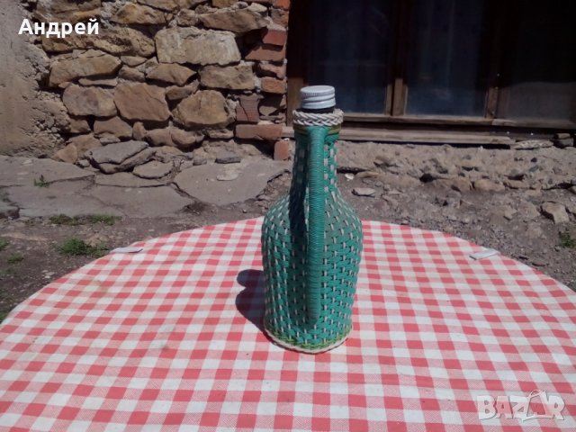 Стара плетена дамаджана,шише #11, снимка 4 - Други ценни предмети - 28658358
