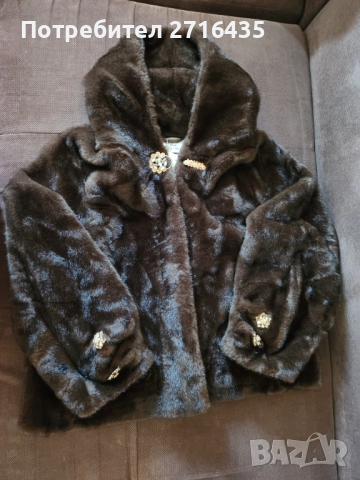 Дамско палто с косъм, снимка 4 - Палта, манта - 52847316